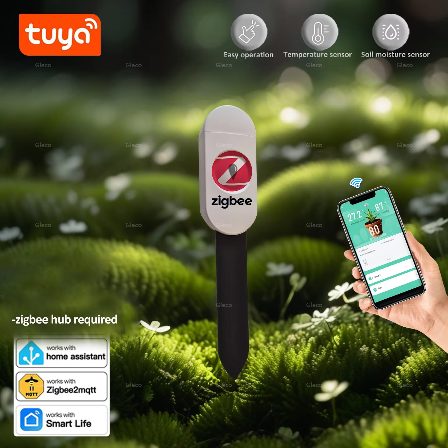 Smart Garden Zigbee - جهاز قياس رطوبة التربة الذكي من