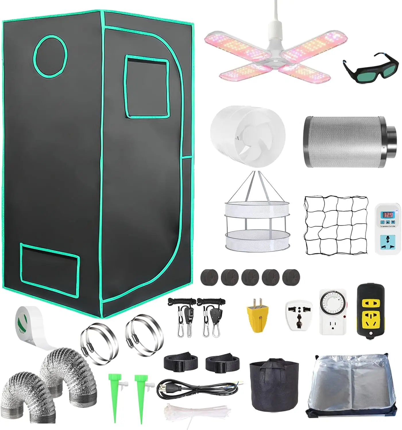 Grow Tent Complete Kit - نظام كامل لخيمة الزراعة الداخلية مع
