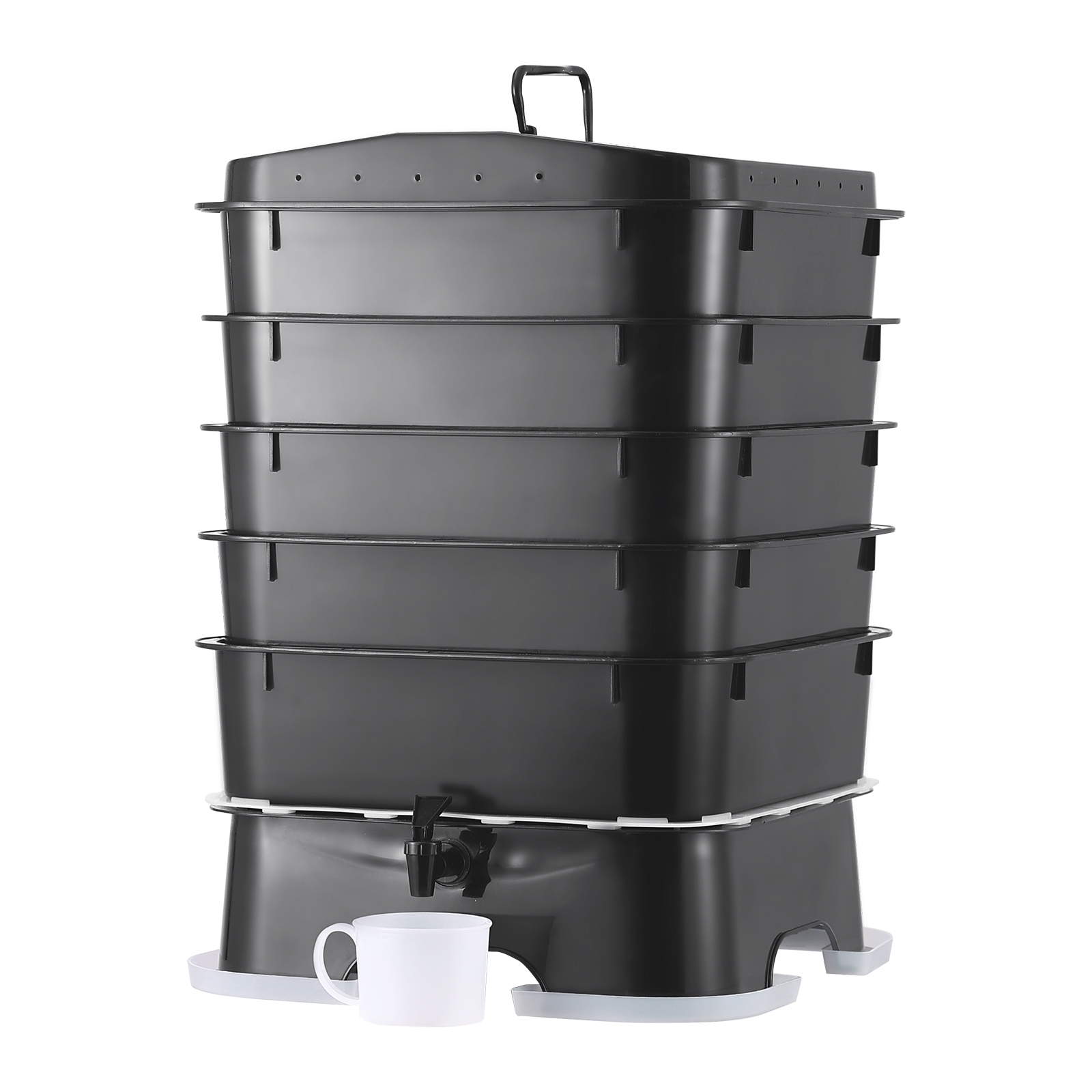 Composting Kit Indoor - صندوق سماد دودي بـ 5 أدراج
