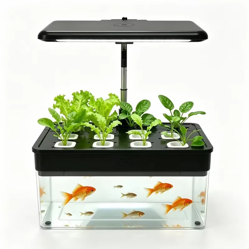 Aquaponics Home Kit - نظام زراعة مائية بـ 12 وعاء،