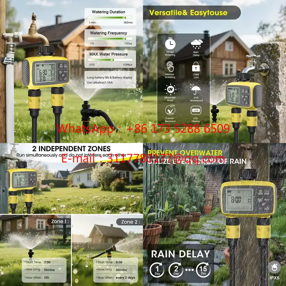 WAP01 مؤقت ري الحدائق بشاشة عر - مراجعة Smart Garden Water Timer وسعره