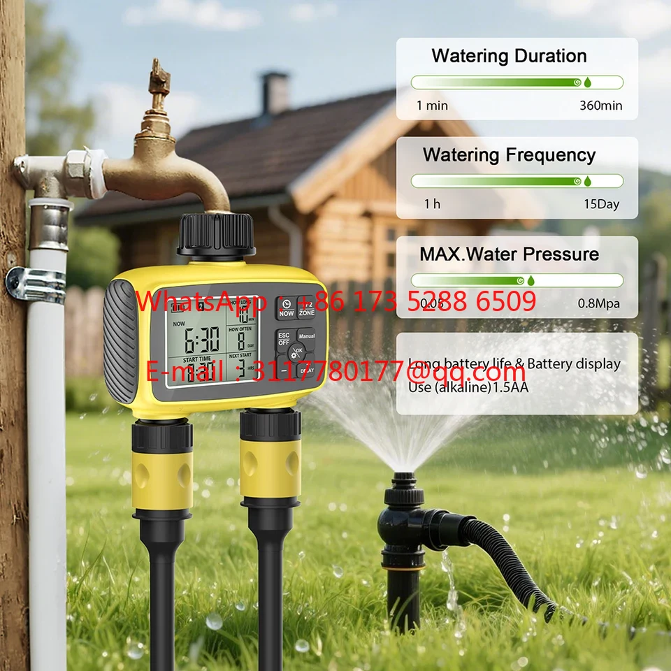 WAP01 مؤقت ري الحدائق بشاشة عر - مراجعة Smart Garden Water Timer وسعره