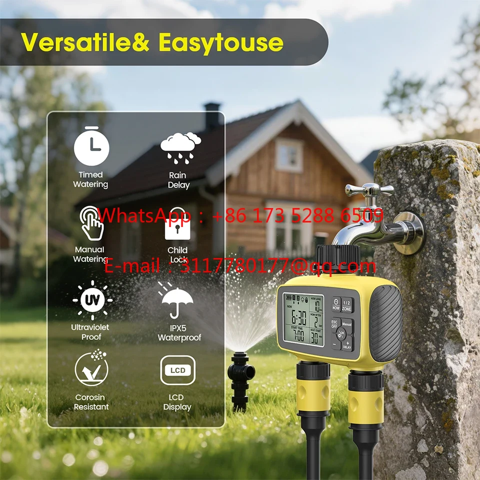 WAP01 مؤقت ري الحدائق بشاشة عر - مراجعة Smart Garden Water Timer وسعره