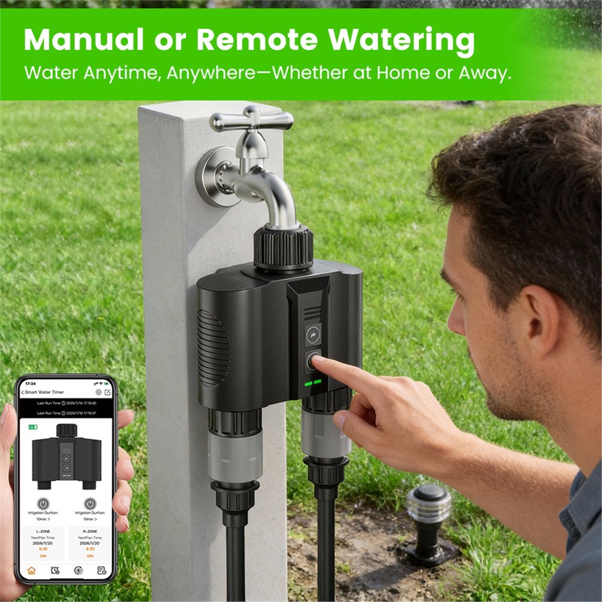 Y17A مجموعة واحدة من مؤقتات ال - مراجعة Smart Garden Water Timer وسعره