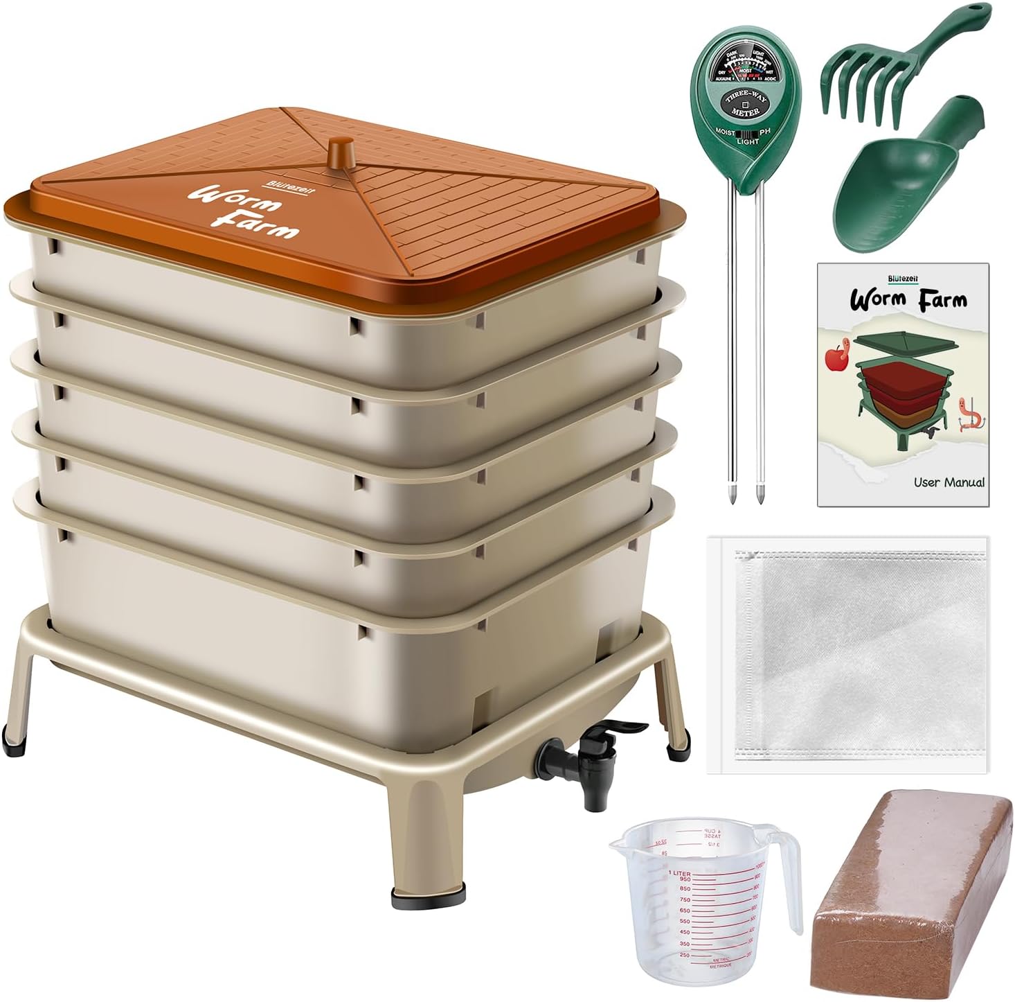 صندوق سماد الديدان للاستخدام ا - مراجعة Composting Kit Indoor وسعره